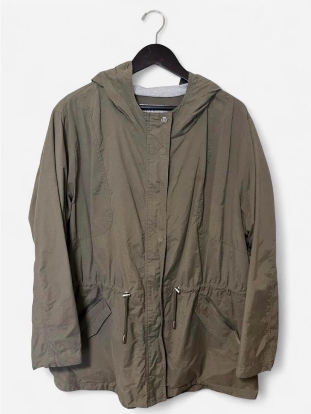 Hooded Lightweight Jacket Olive Green Parka Women’s Size 2X